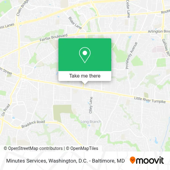 Minutes Services map