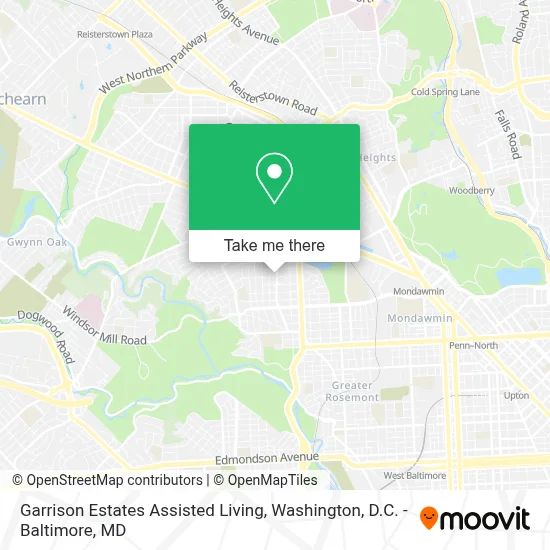 Garrison Estates Assisted Living map