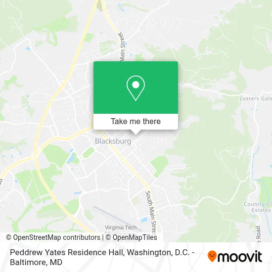 Peddrew Yates Residence Hall map