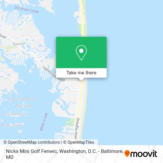 Nicks Mini Golf Fenwic map