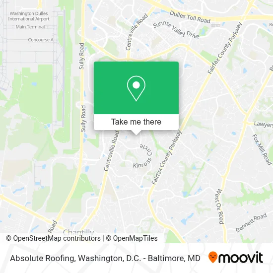 Absolute Roofing map