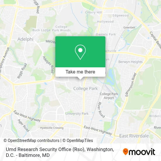 Umd Research Security Office (Rso) map