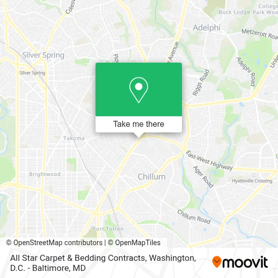 All Star Carpet & Bedding Contracts map