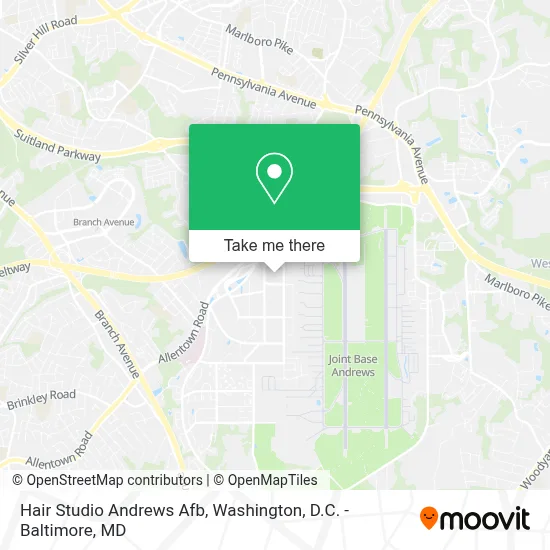 Hair Studio Andrews Afb map