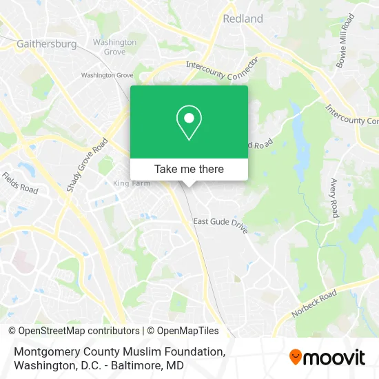 Montgomery County Muslim Foundation map