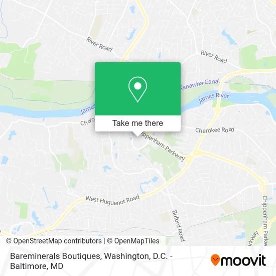 Bareminerals Boutiques map
