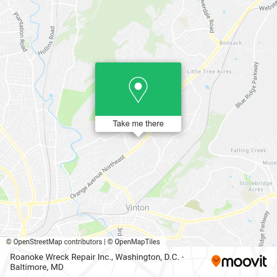 Roanoke Wreck Repair Inc. map