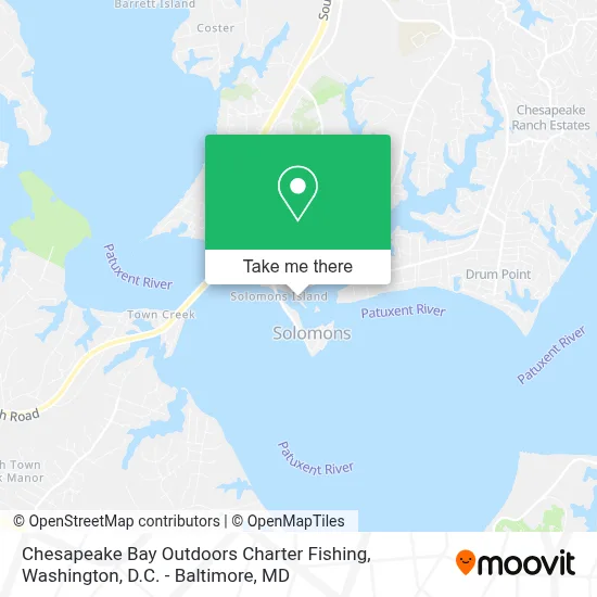 Chesapeake Bay Outdoors Charter Fishing map