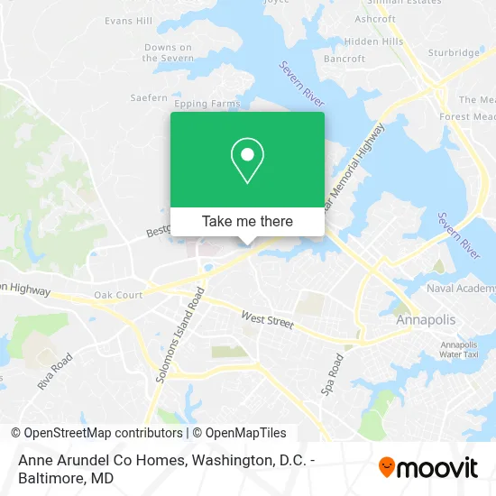 Anne Arundel Co Homes map