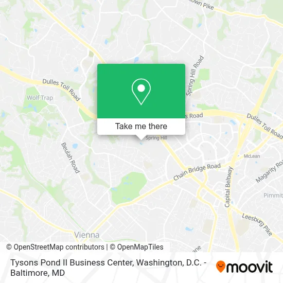 Tysons Pond II Business Center map