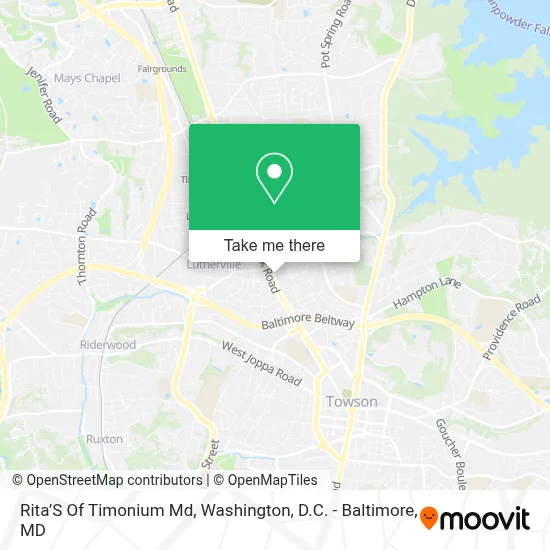 Rita’S Of Timonium Md map