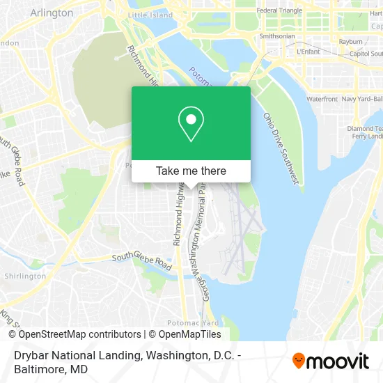 Drybar National Landing map