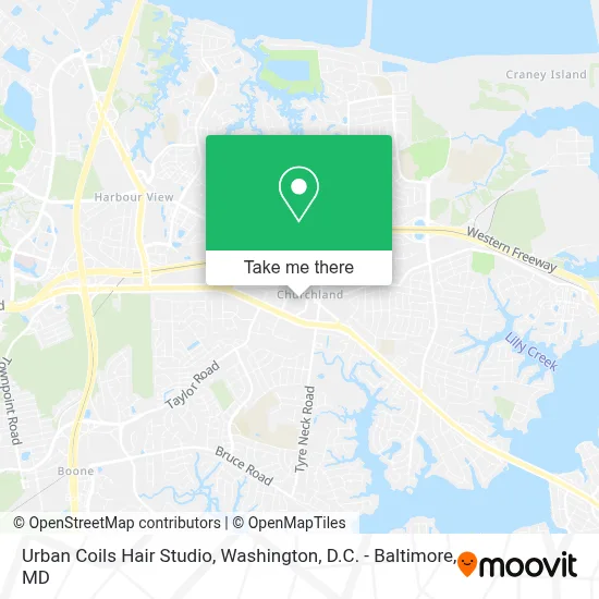 Urban Coils Hair Studio map