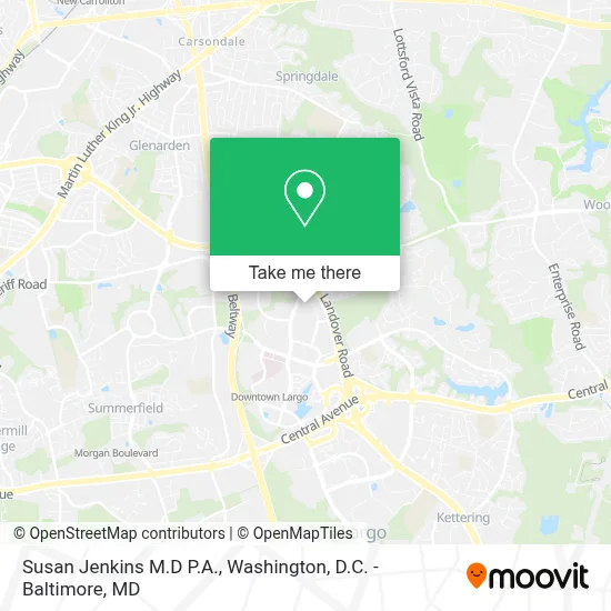 Susan Jenkins M.D P.A. map