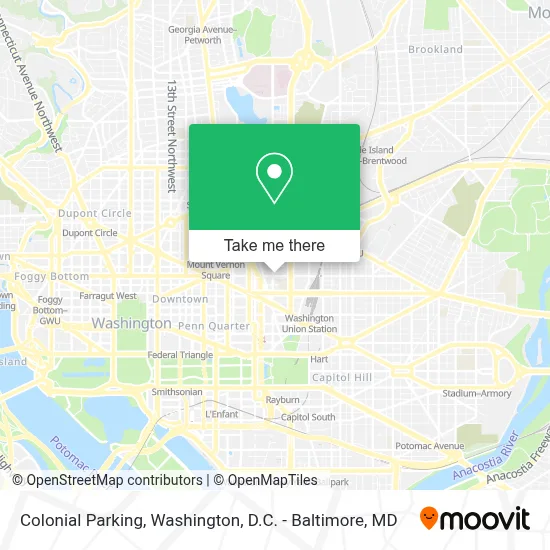 Colonial Parking map