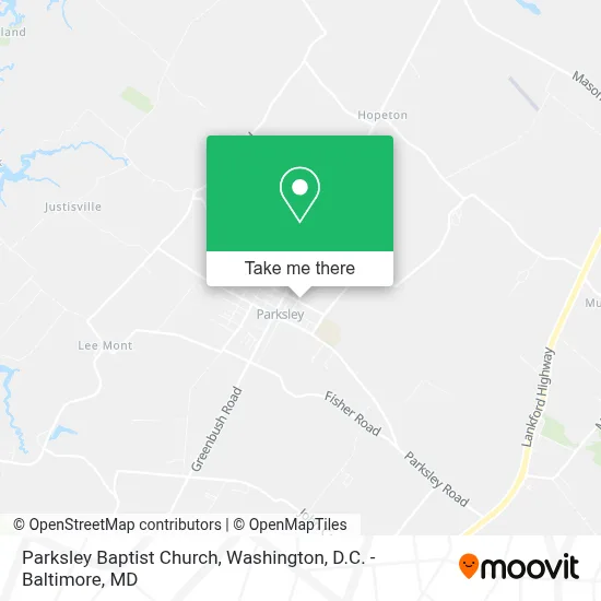 Parksley Baptist Church map