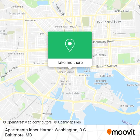 Apartments Inner Harbor map
