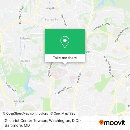 Gilchrist Center Towson map