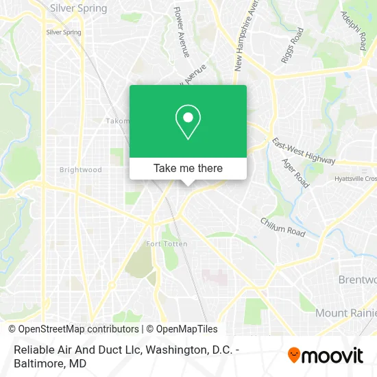 Reliable Air And Duct Llc map
