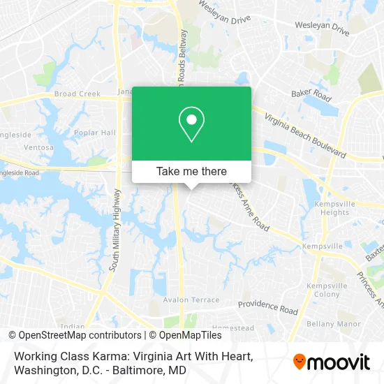 Working Class Karma: Virginia Art With Heart map