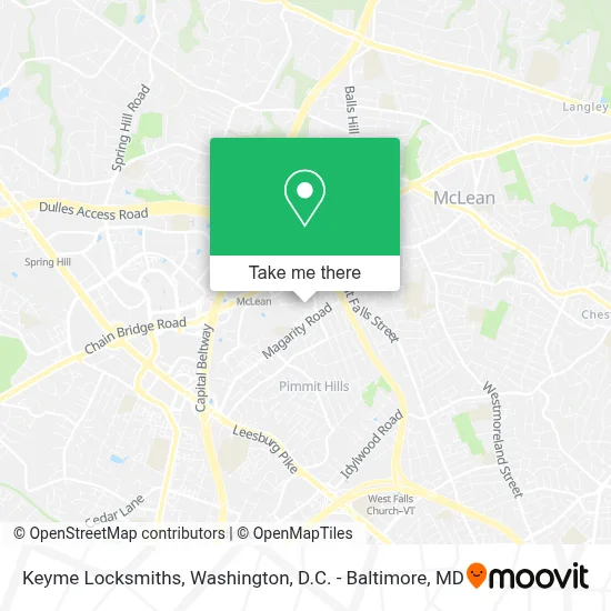 Keyme Locksmiths map