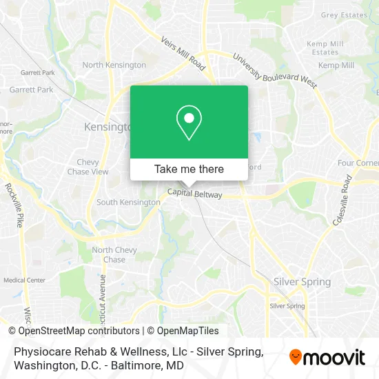 Physiocare Rehab & Wellness, Llc - Silver Spring map