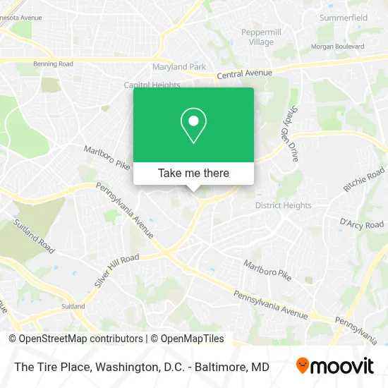 The Tire Place map