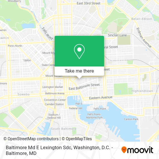 Baltimore Md E Lexington Sdc map