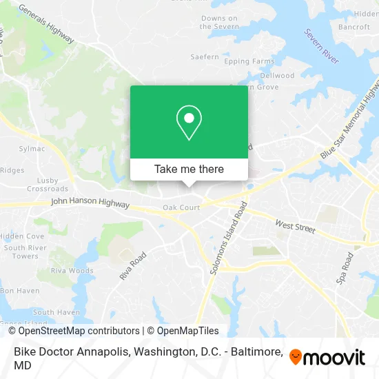 Bike Doctor Annapolis map