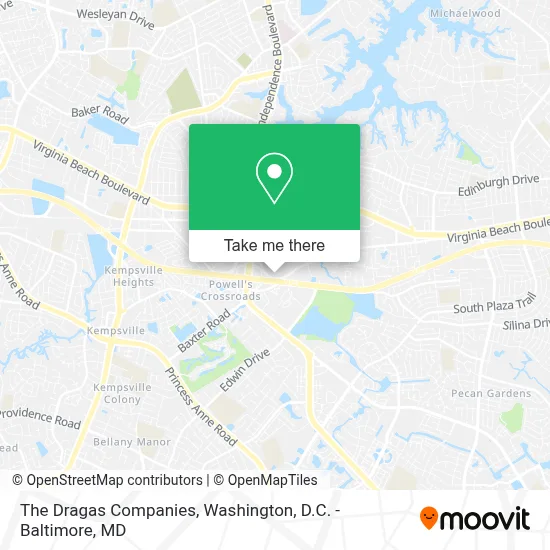 The Dragas Companies map