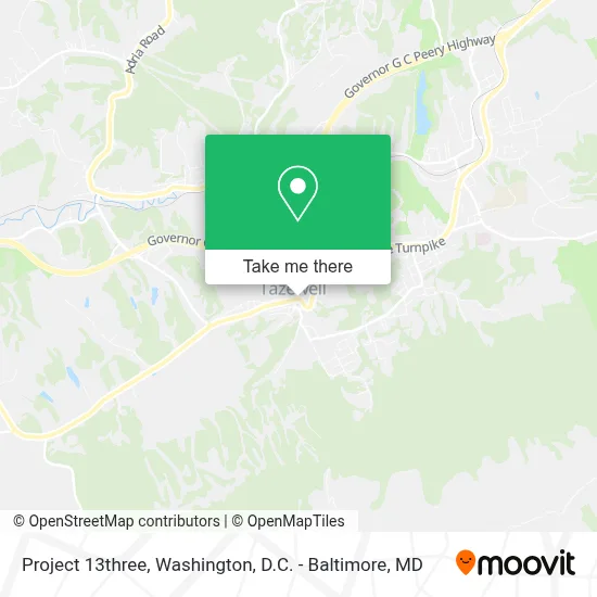 Project 13three map