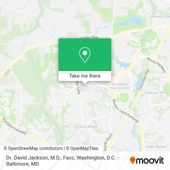 Dr. David Jackson, M.D., Facc map