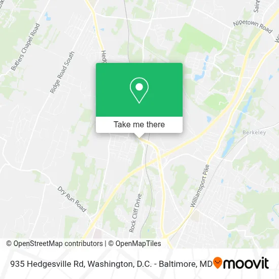 935 Hedgesville Rd map