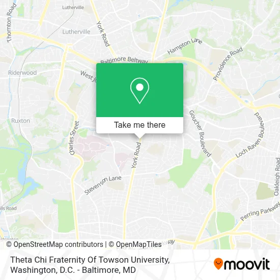 Theta Chi Fraternity Of Towson University map