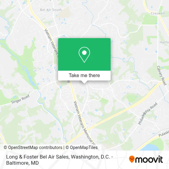 Long & Foster Bel Air Sales map