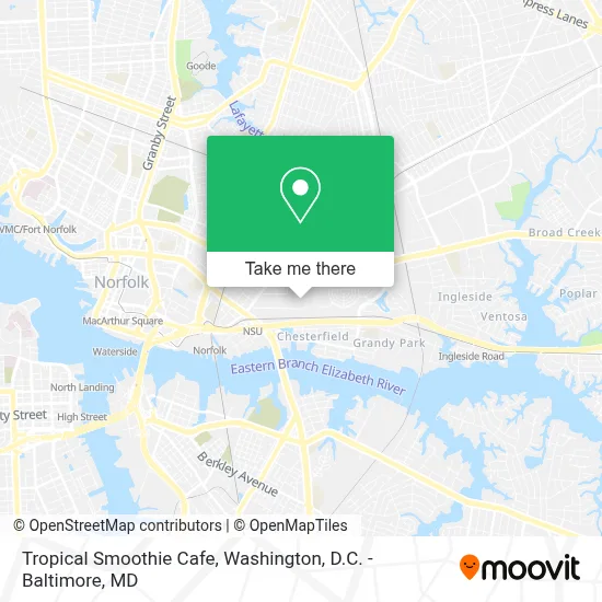 Tropical Smoothie Cafe map