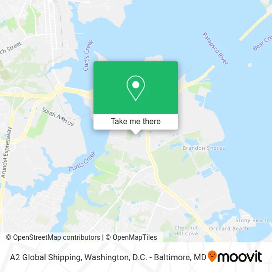 A2 Global Shipping map