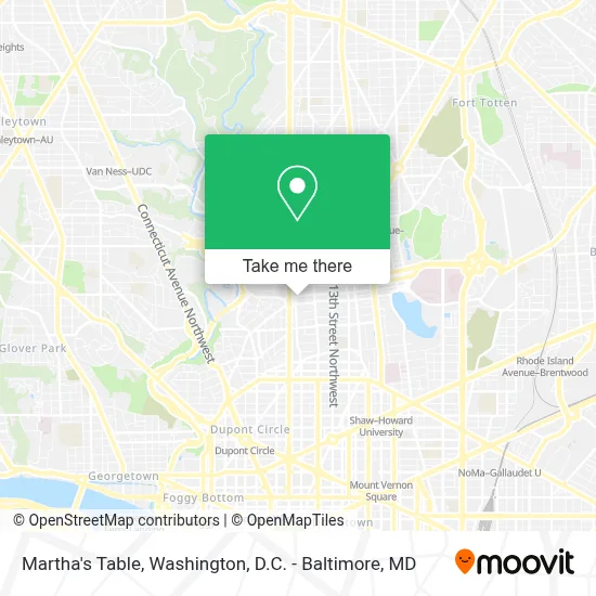 Martha's Table map
