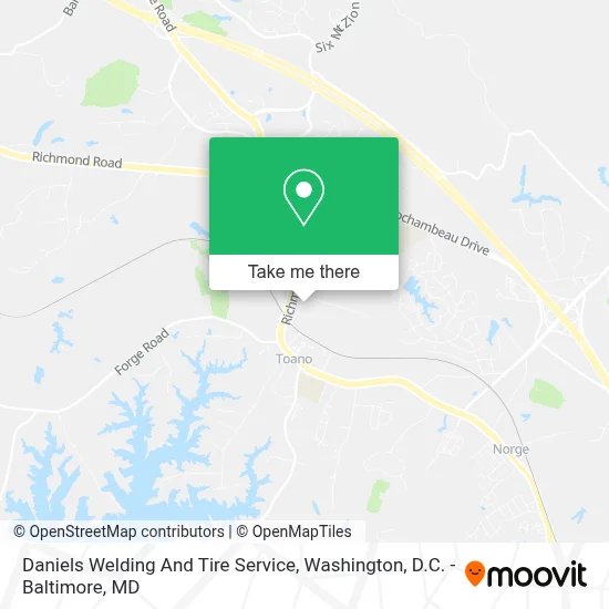Daniels Welding And Tire Service map
