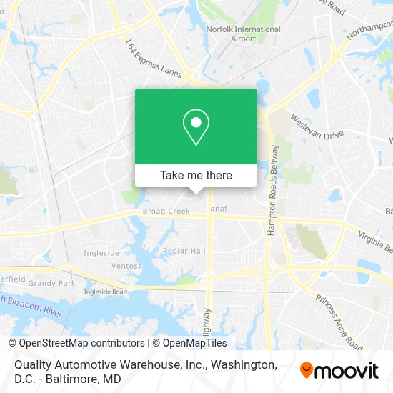 Quality Automotive Warehouse, Inc. map