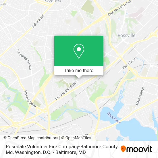 Rosedale Volunteer Fire Company-Baltimore County Md map