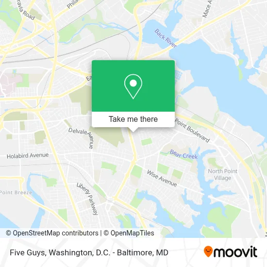 Five Guys map