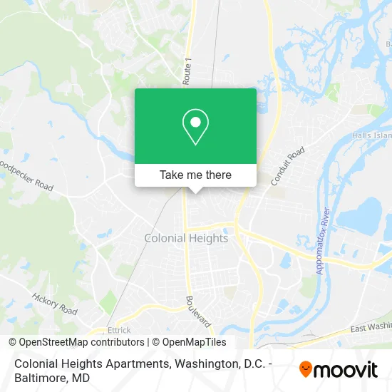 Colonial Heights Apartments map