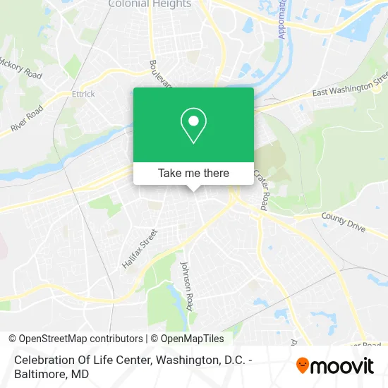 Celebration Of Life Center map