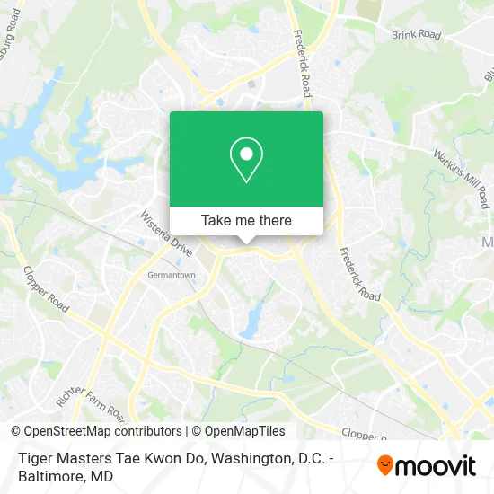Tiger Masters Tae Kwon Do map