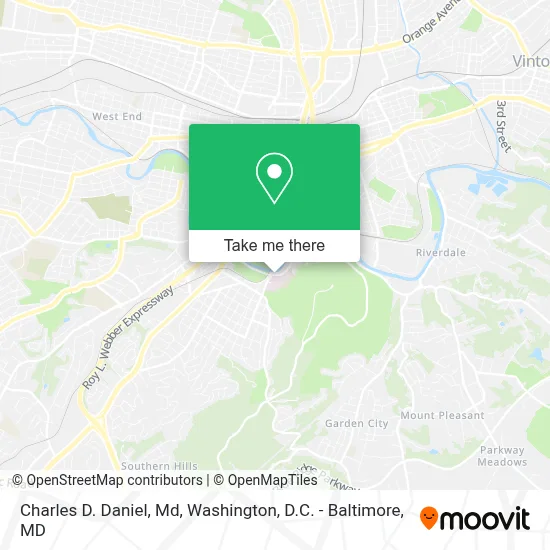 Charles D. Daniel, Md map