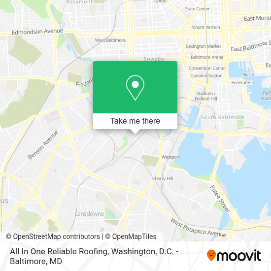 All In One Reliable Roofing map