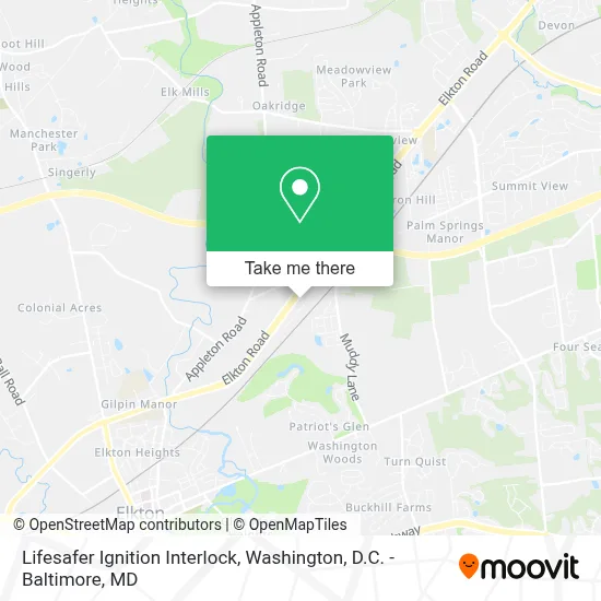 Lifesafer Ignition Interlock map