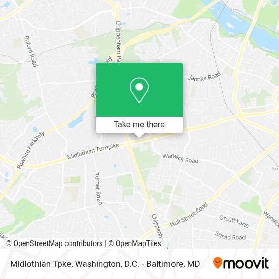 Midlothian Tpke map
