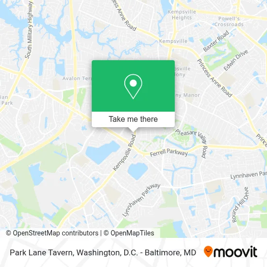 Park Lane Tavern map